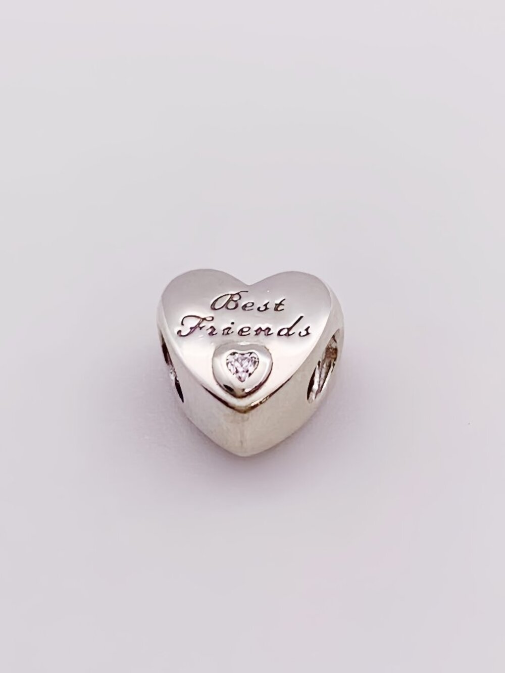 Pandora Polished Best Friends Heart Charm